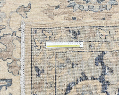 12x15 Zeigler Beige Afghan Hand Knotted Wool Area Rug